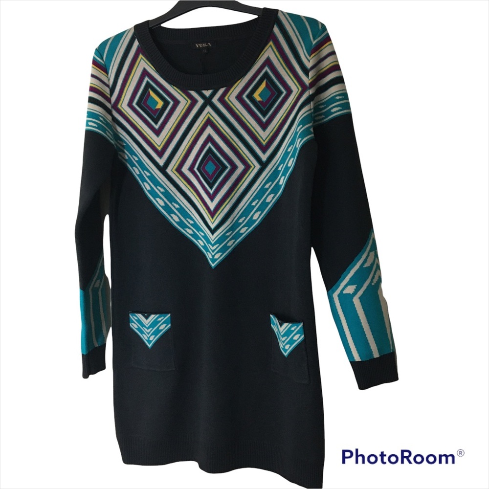 YUKA Paris Knit Dress Size Medium NWT
